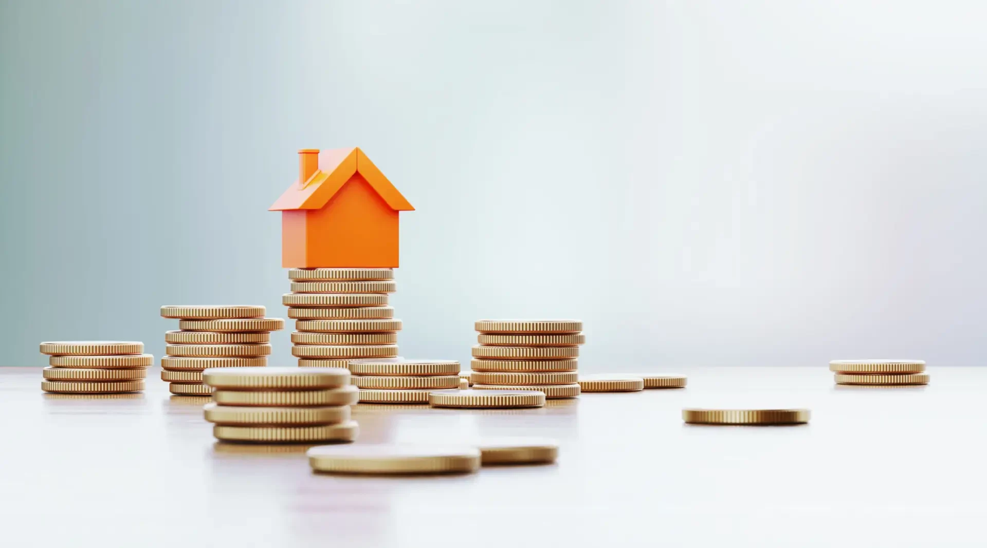 Home financing represented by a house and savings